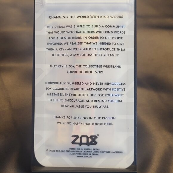 ZOX ~ “Today I Will Not Worry” ~NEVER OPENED ~ Bracelet ~ UNISEX ~ Never Opened - Picture 4 of 4